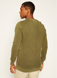 Tommy Jeans pánský khaki zelený svetr - XL (L8Q)