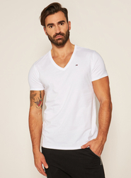 Tommy Jeans pánské bílé tričko - XXL (100)