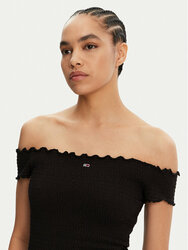 Tommy Jeans dámské černé šaty - XS (BDS)