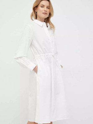 Tommy Hilfiger dámské bílé košilové šaty  - 34 (YCF)