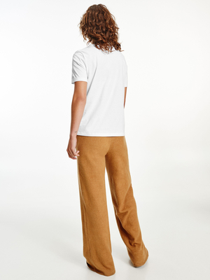 Tommy Hilfiger dámské bílé tričko - XS (YBR)
