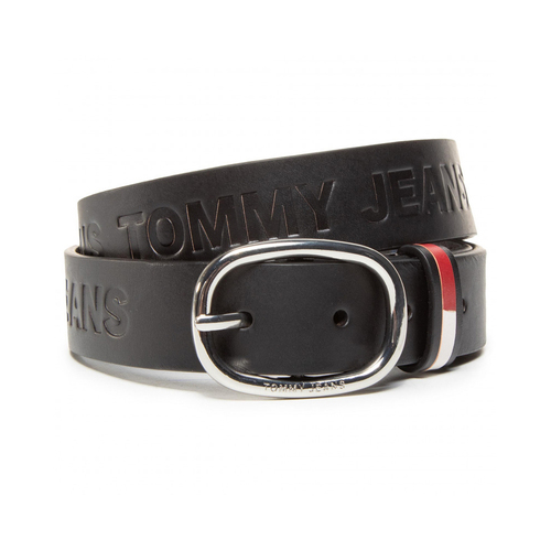 Tommy Jeans dámský černý pásek Emboss