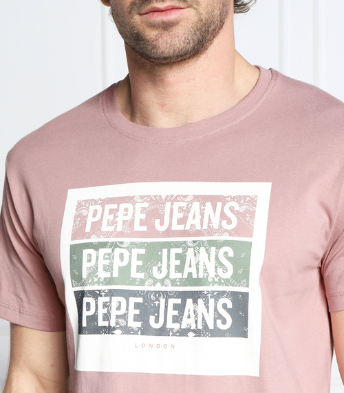 Pepe Jeans pánské růžové Acee triko 