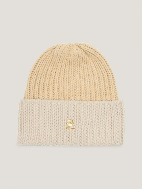 Tommy Hilfiger dámská krémová zimní čepice 