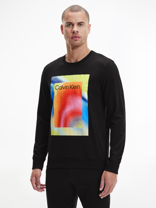 Calvin Klein pánské černé tričko s dlouhým rukávem