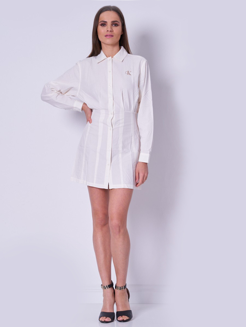 Calvin Klein dámské krémové košilové šaty