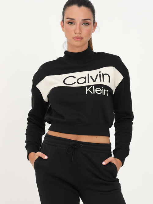 Calvin Klein dámská černá cropped mikina