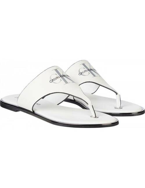 Calvin Klein dámské bílé kožené žabky