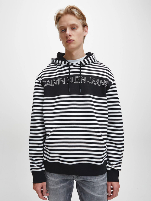 Calvin Klein pánská pruhovaná mikina Logo