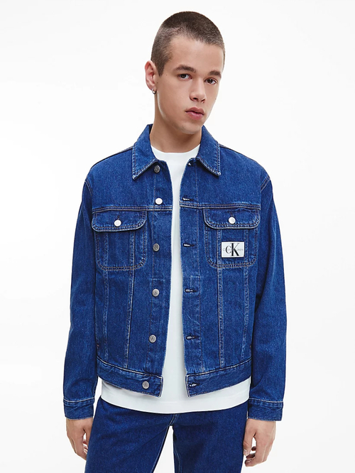 Calvin Klein pánská tmavě modrá džínová bunda