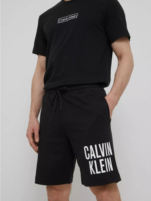 Calvin Klein pánské černé teplákové kraťase
