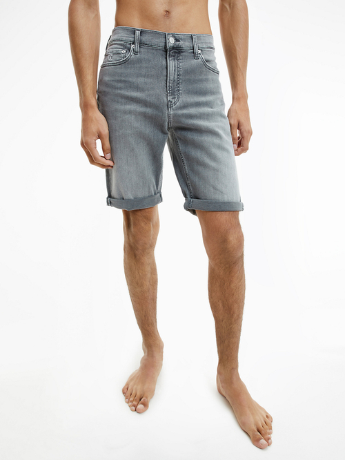 Calvin Klein pánské šedé džínové šortky