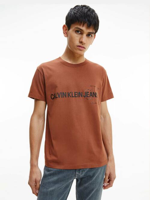 Calvin Klein pánské hnědé tričko