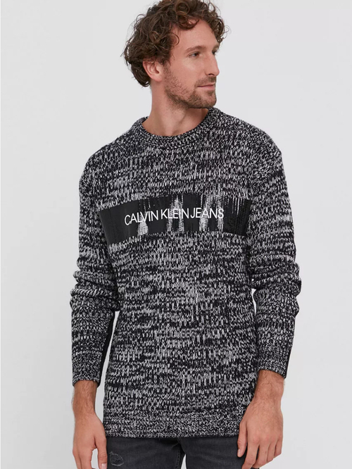 Calvin Klein pánský žíhaný svetr
