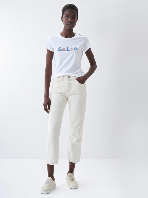 Salsa Jeans dámské bílé tričko 