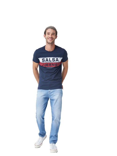 Salsa Jeans tmavě modré pánské tričko
