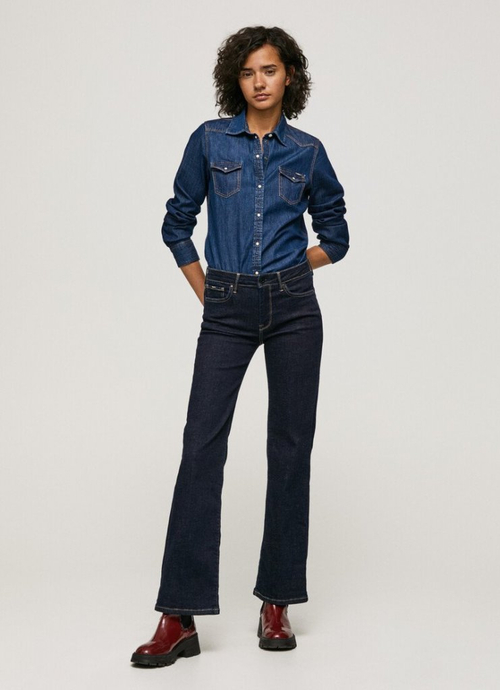 Pepe Jeans dámské tmavě modré džíny Aubrey