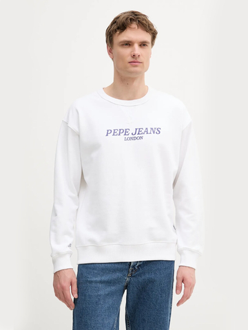 Pepe Jeans pánská bílá mikina Tadeo