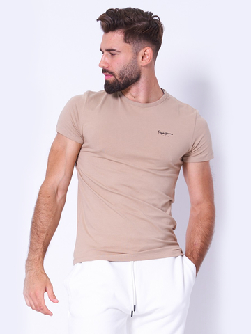 Pepe Jeans pánské béžové tričko