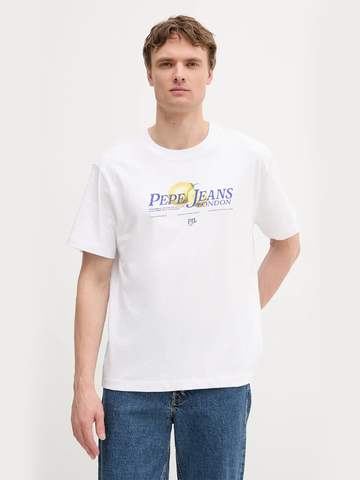 Pepe Jeans pánské bílé tričko Tin