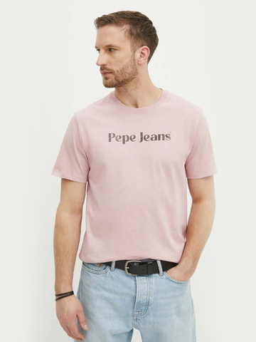 Pepe Jeans pánské růžové tričko