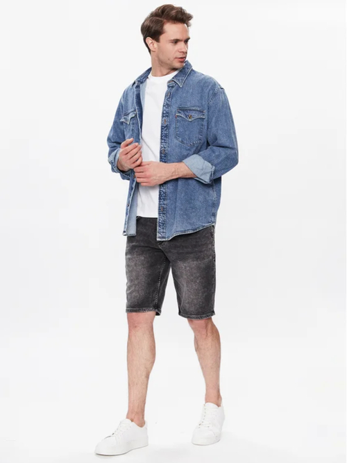 Salsa Jeans pánské černé džínové kraťasy