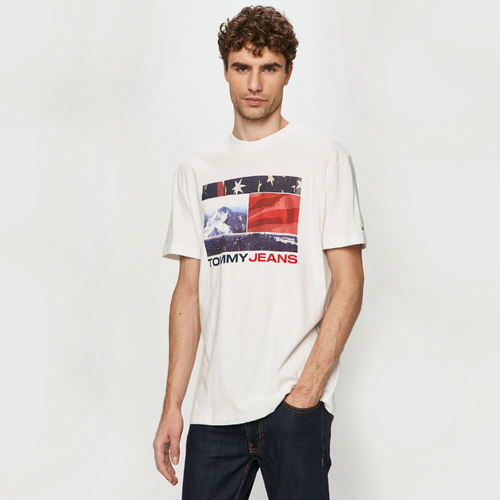 Tommy Jeans pánské bílé tričko Graphic Tee