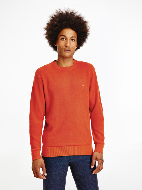 Tommy Hilfiger pánský oranžový svetr