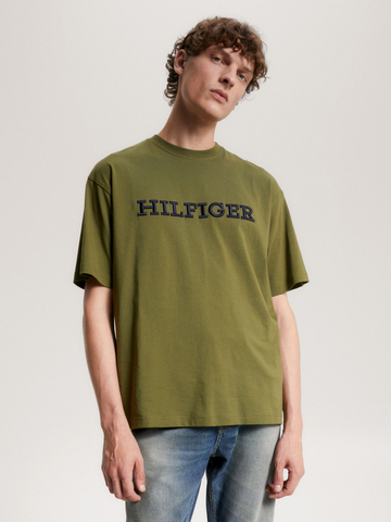 Tommy Hilfiger pánské khaki tričko