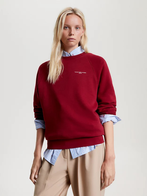 Tommy Hilfiger dámská vínová mikina 