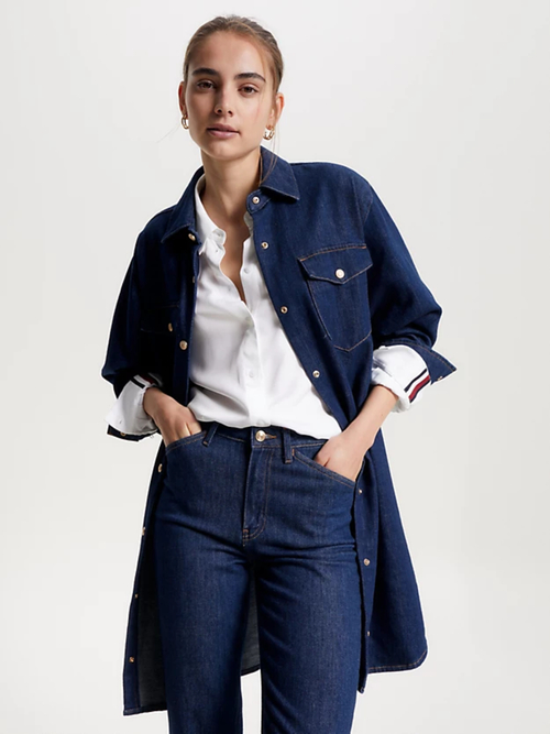 Tommy Hilfiger dámské džínové košilové šaty 