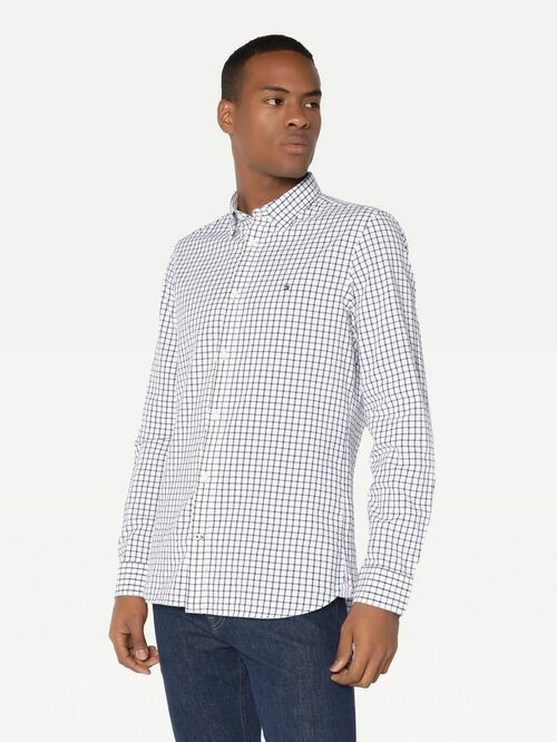 Tommy Hilfiger pánská kostkovaná košile Seersucker