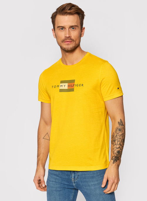 Tommy Hilfiger pánské žluté tričko 