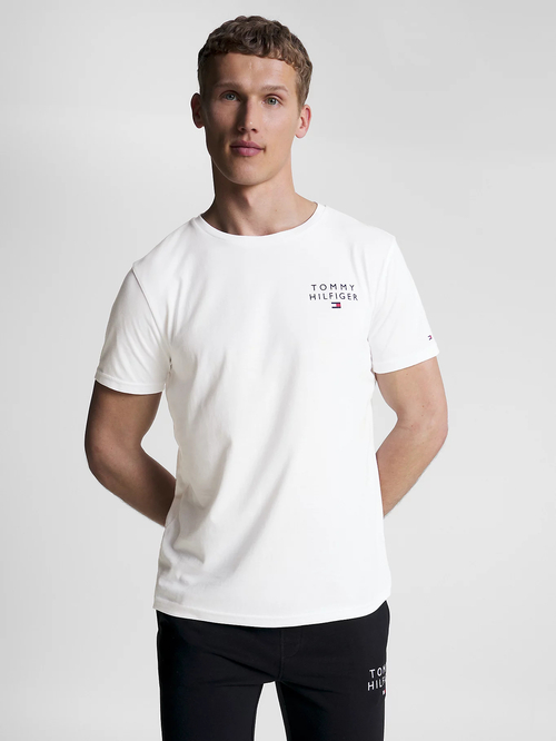 Tommy Hilfiger pánské bílé triko Logo