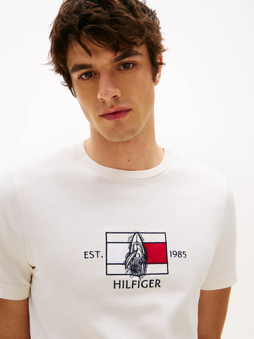 Tommy Hilfiger pánské krémové tričko