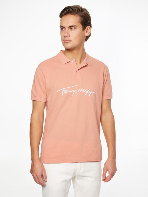 Tommy Hilfiger pánské lososové polo Signature