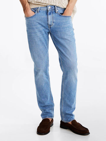 Tommy Hilfiger pánské modré džíny Straight