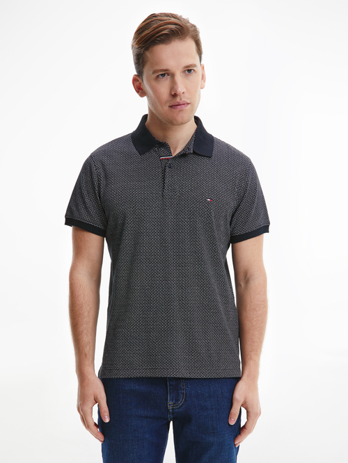 Tommy Hilfiger pánské modré polo Micro