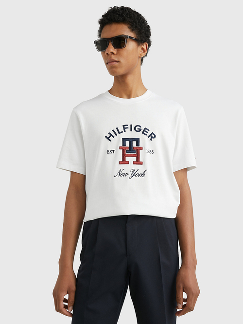 Tommy Hilfiger pánské bílé tričko Monogram