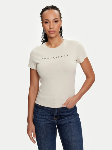 Tommy Jeans dámské béžové tričko 