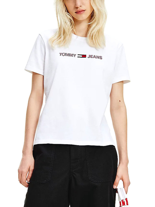 Tommy Jeans dámské bílé tričko 