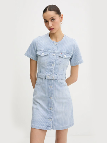 Tommy Jeans dámské světle modré džínové šaty