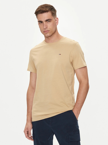 Tommy Jeans pánské béžové tričko