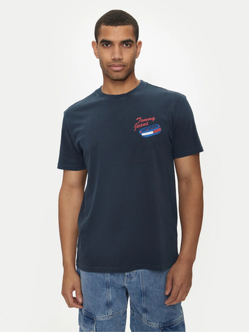 Tommy Jeans pánské modré tričko 