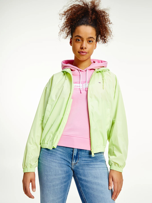 Tommy Jeans dámská fosforově žlutá bunda