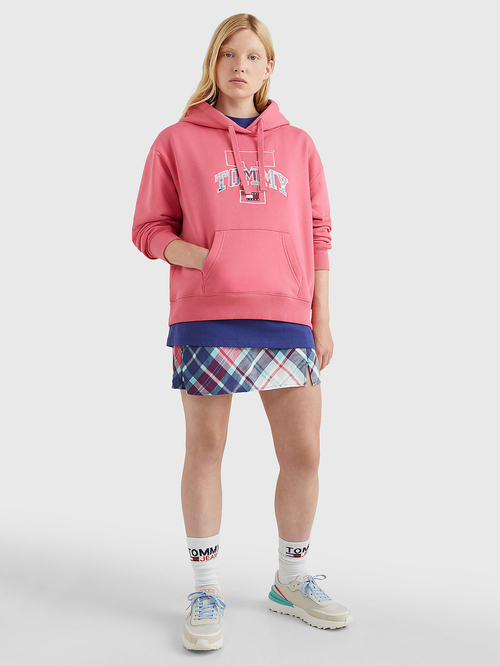 Tommy Jeans dámská růžová mikina