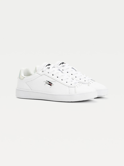 Tommy Jeans dámské bílé tenisky DETAIL CUPSOLE