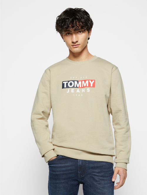 Tommy Jeans pánská béžová mikina