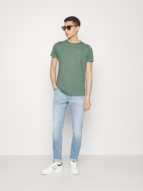 Tommy Jeans pánské tmavě zelené triko