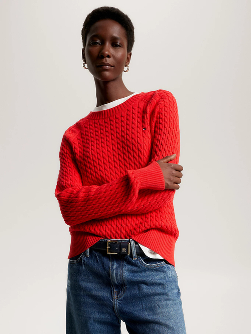 Tommy Hilfiger dámský červený svetr 